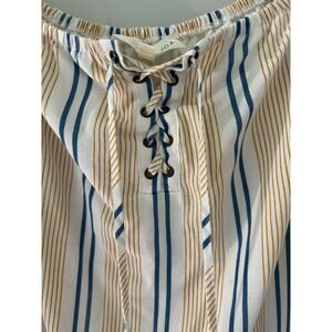 J.O.A. Los Angeles Blue/Yellow Striped Dress Size Small